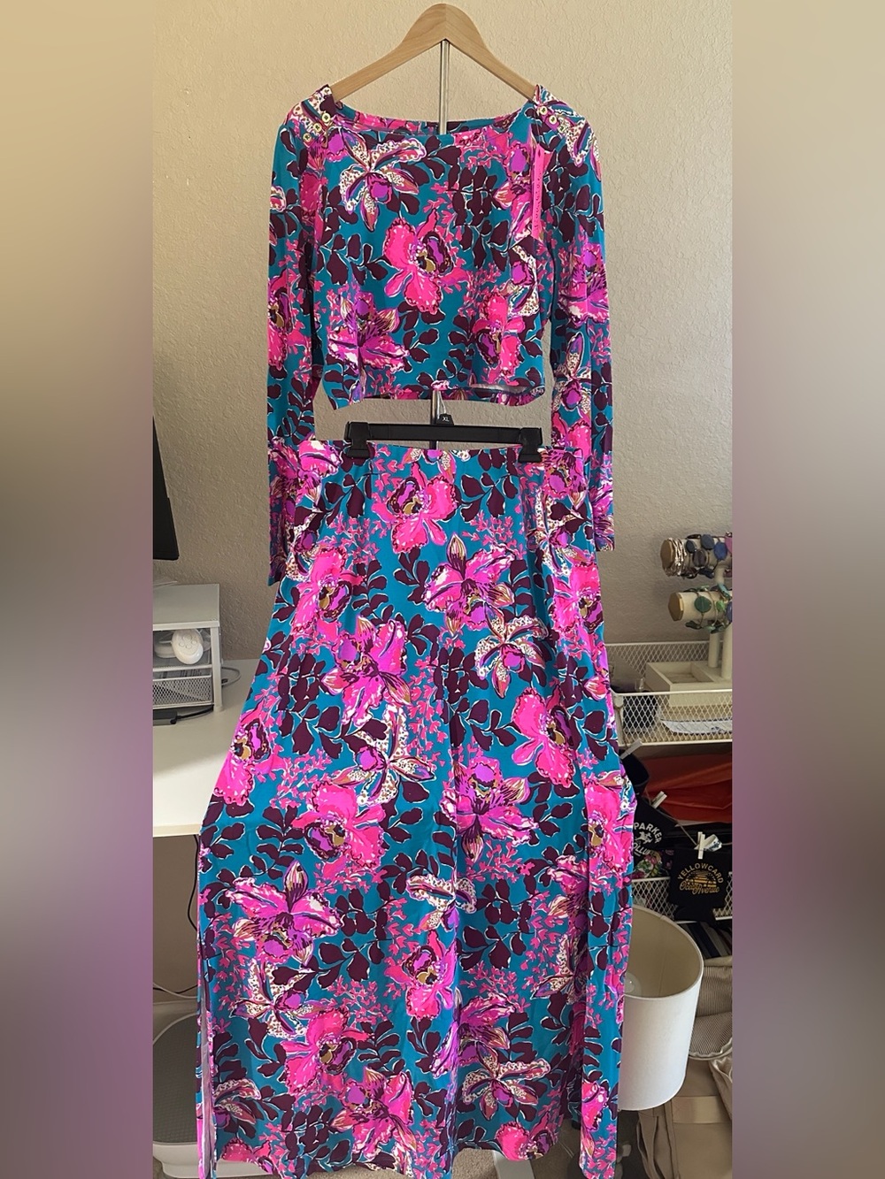 NWT Lilly Pulitzer Nessi Maxi Skirt & Crop Top 2-Piece Set - Picture 2 of 9